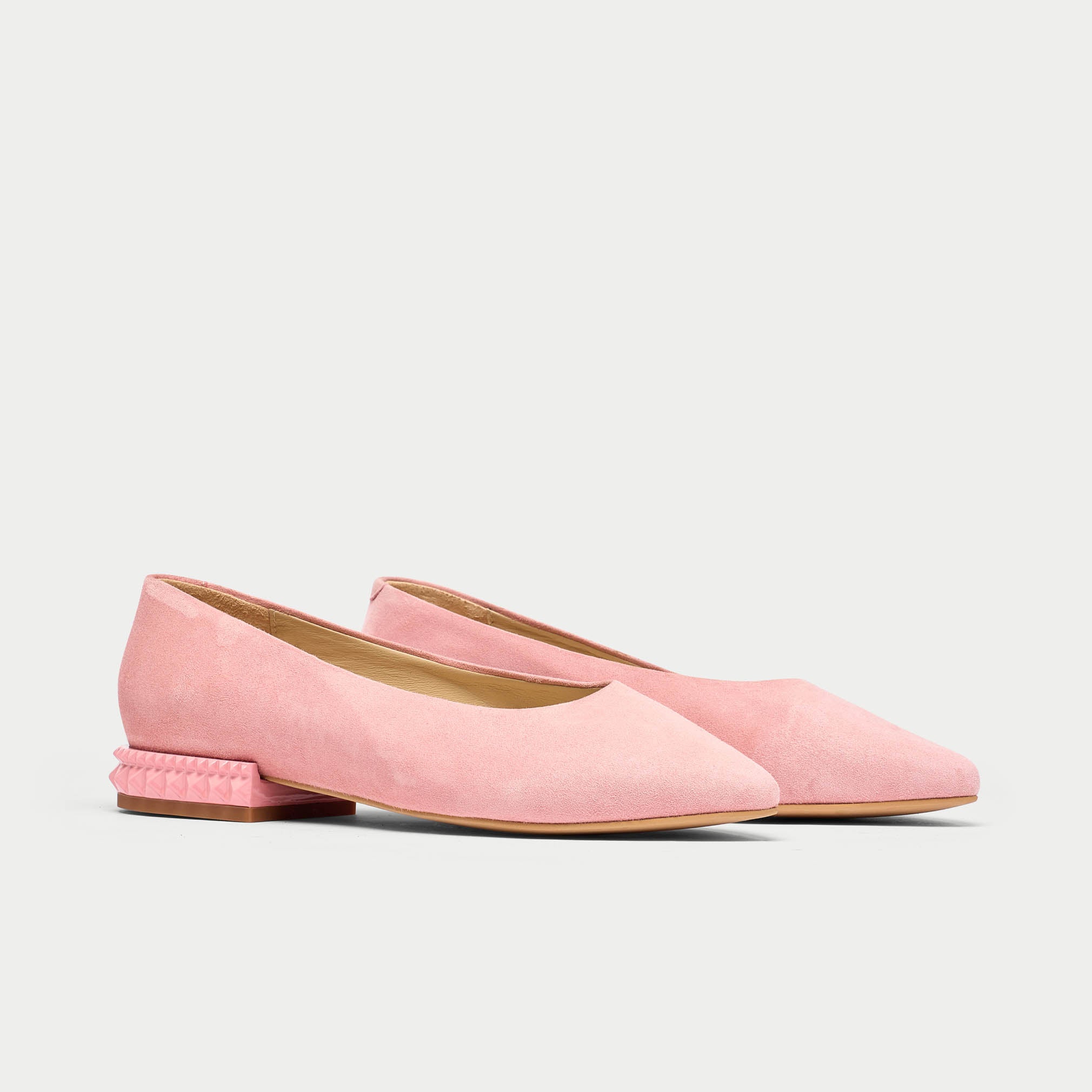 Pippa - Pink Suede Ballerinas - Image 4
