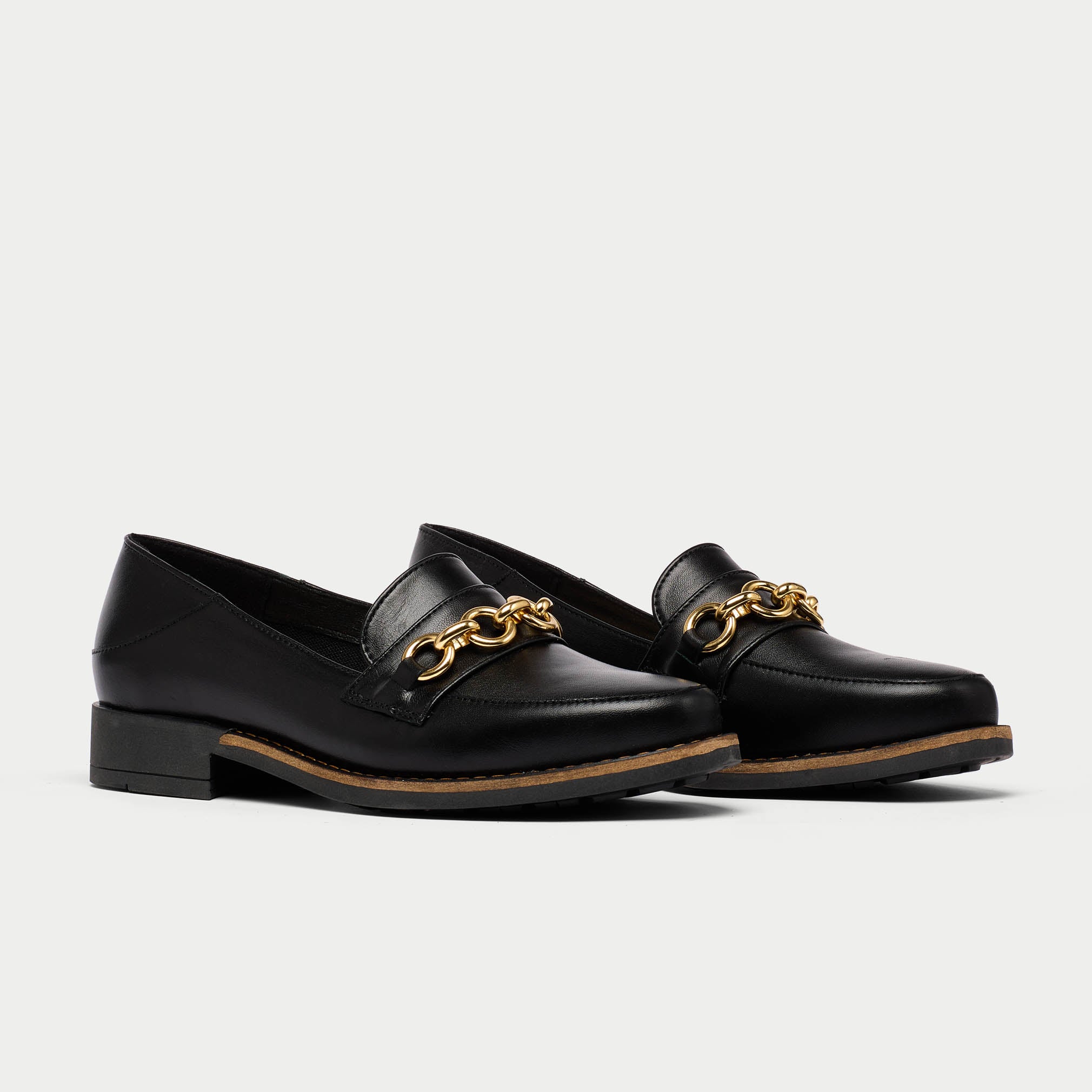 Rebecca - Black Leather Loafers - Image 2