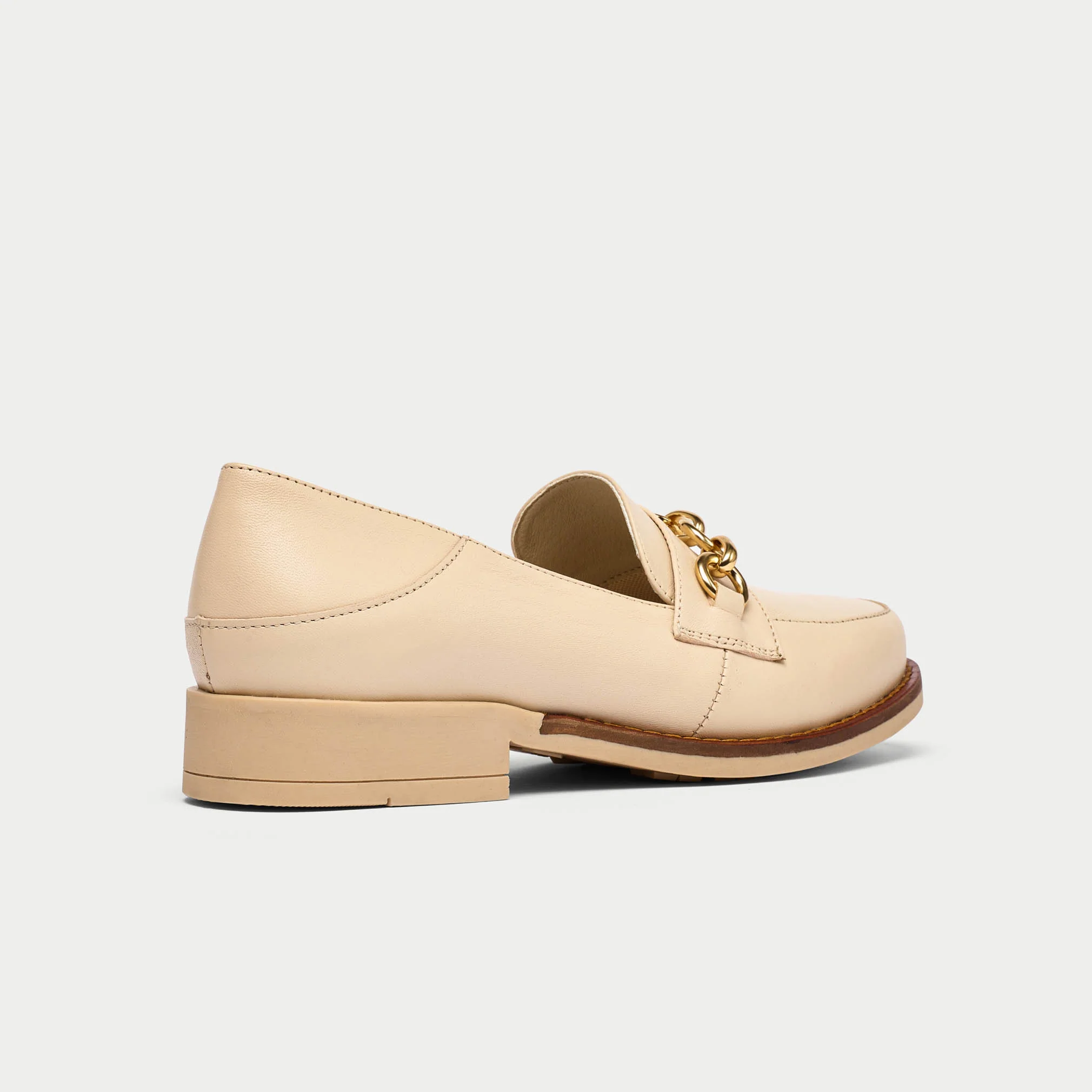Rebecca - Neutral Leather Loafers - Image 9