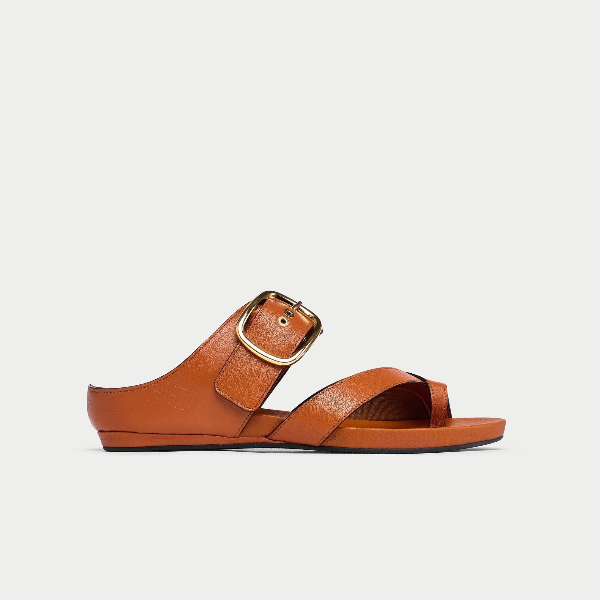 Ruby - Cognac Leather Sandals - Image 2