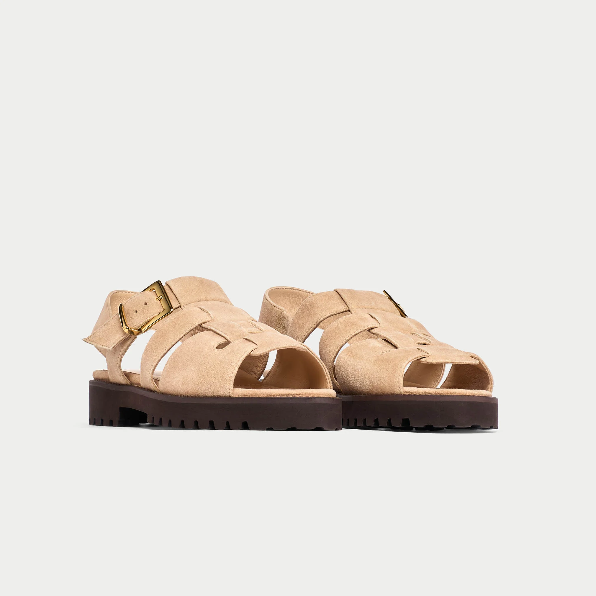 Simone - Beige Suede Sandals - Image 2