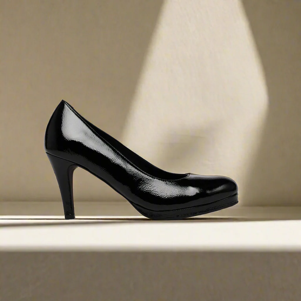 Sophia - Black Shine Leather Pumps