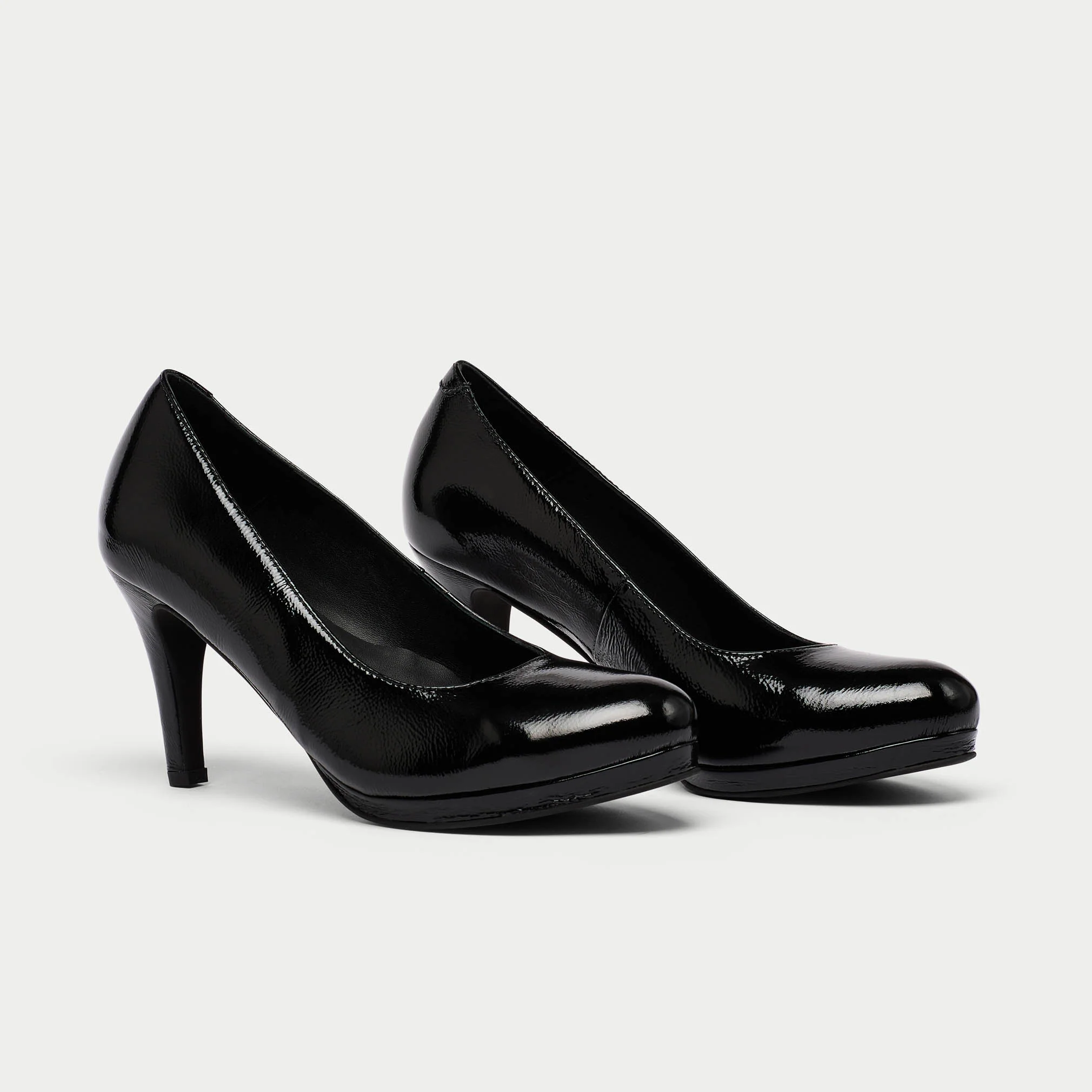 Sophia - Black Shine Leather Pumps - Image 2