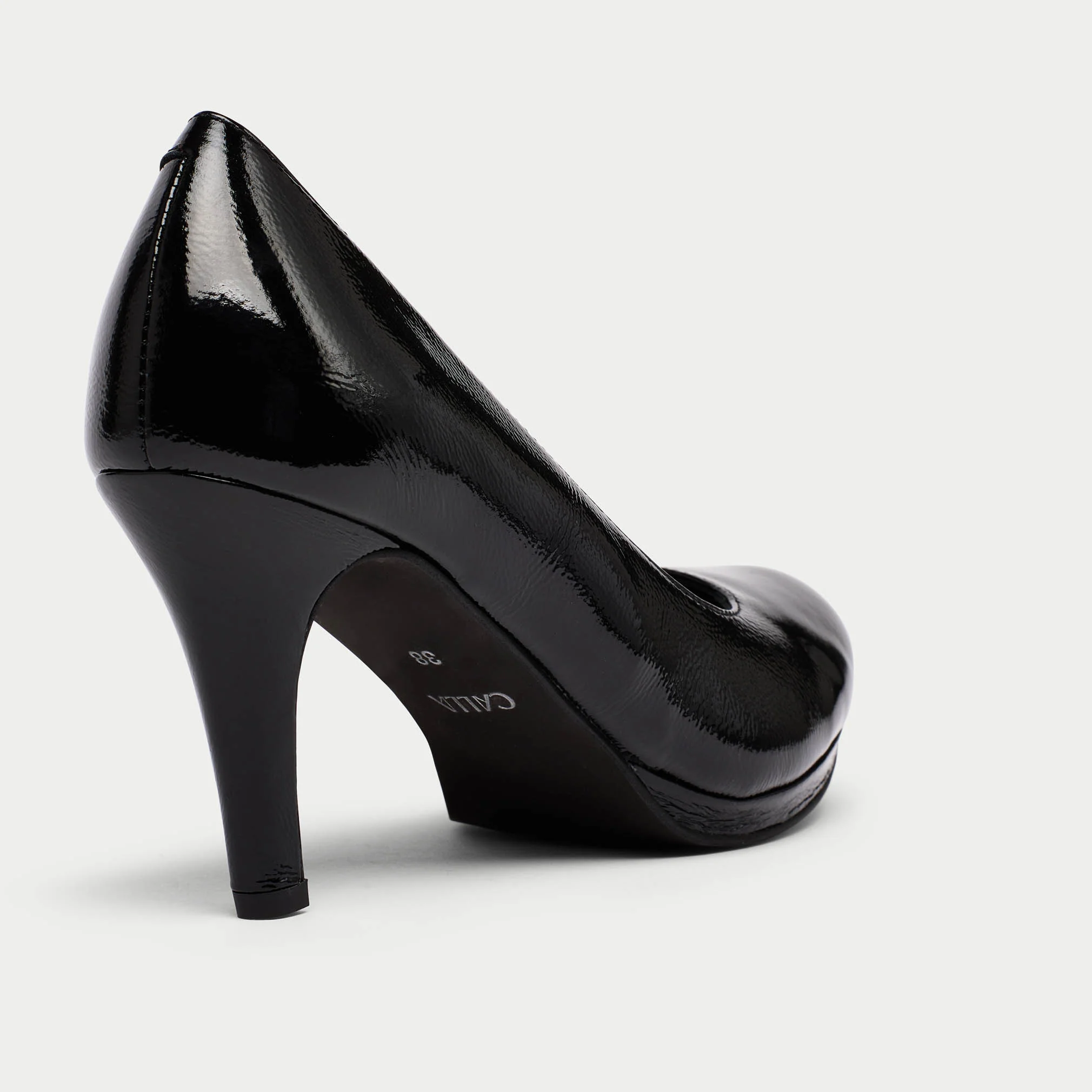 Sophia - Black Shine Leather Pumps - Image 3