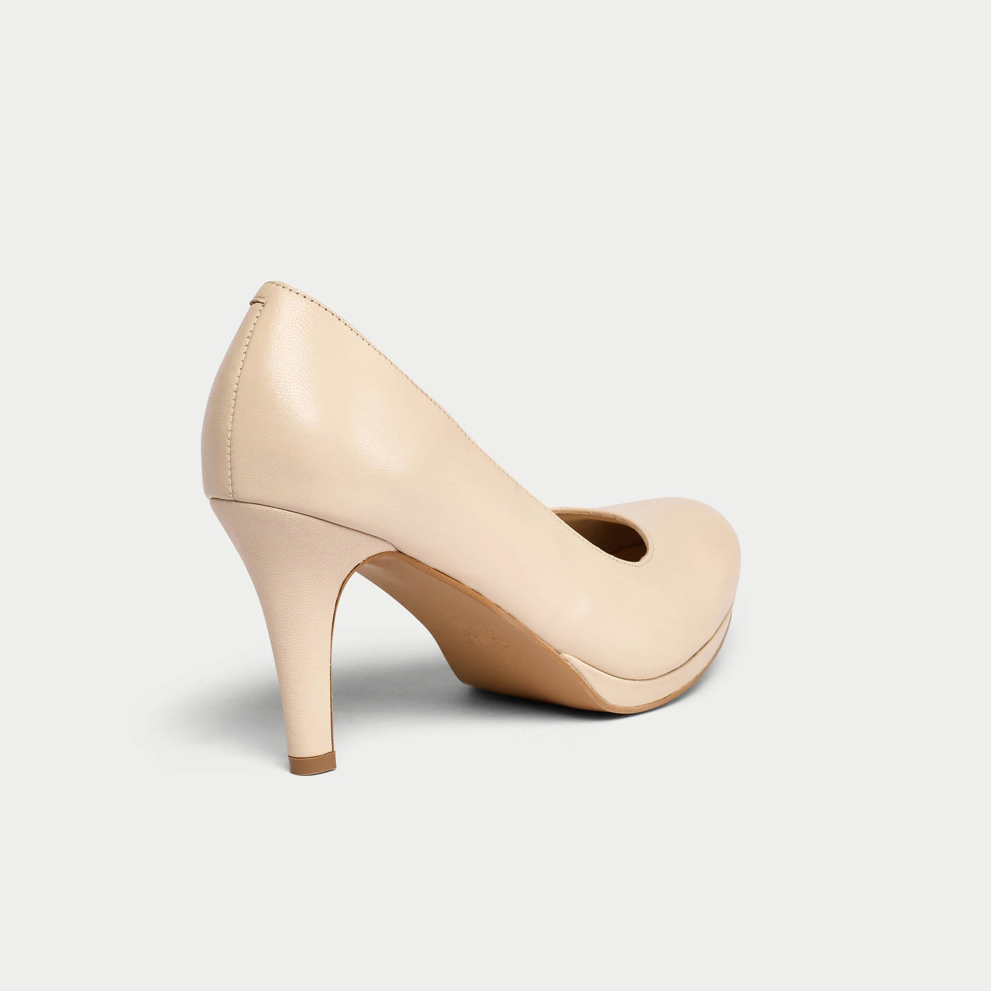 Sophia - Light Beige Leather Pumps - Image 5