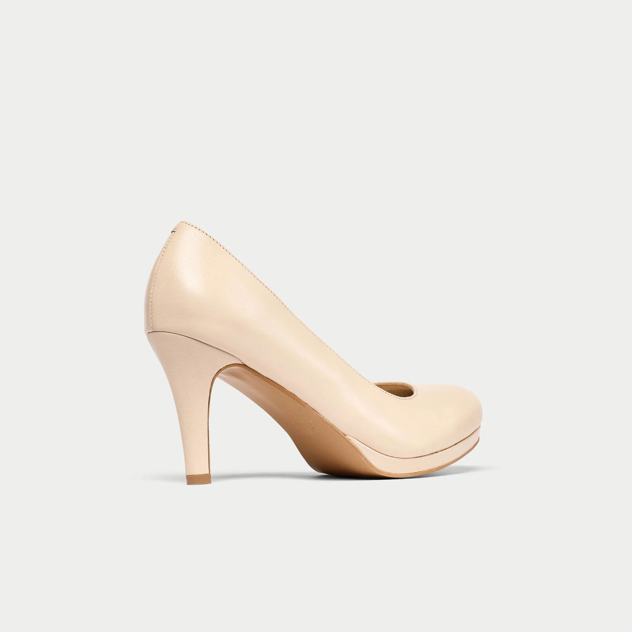 Sophia - Light Beige Leather Pumps - Image 7