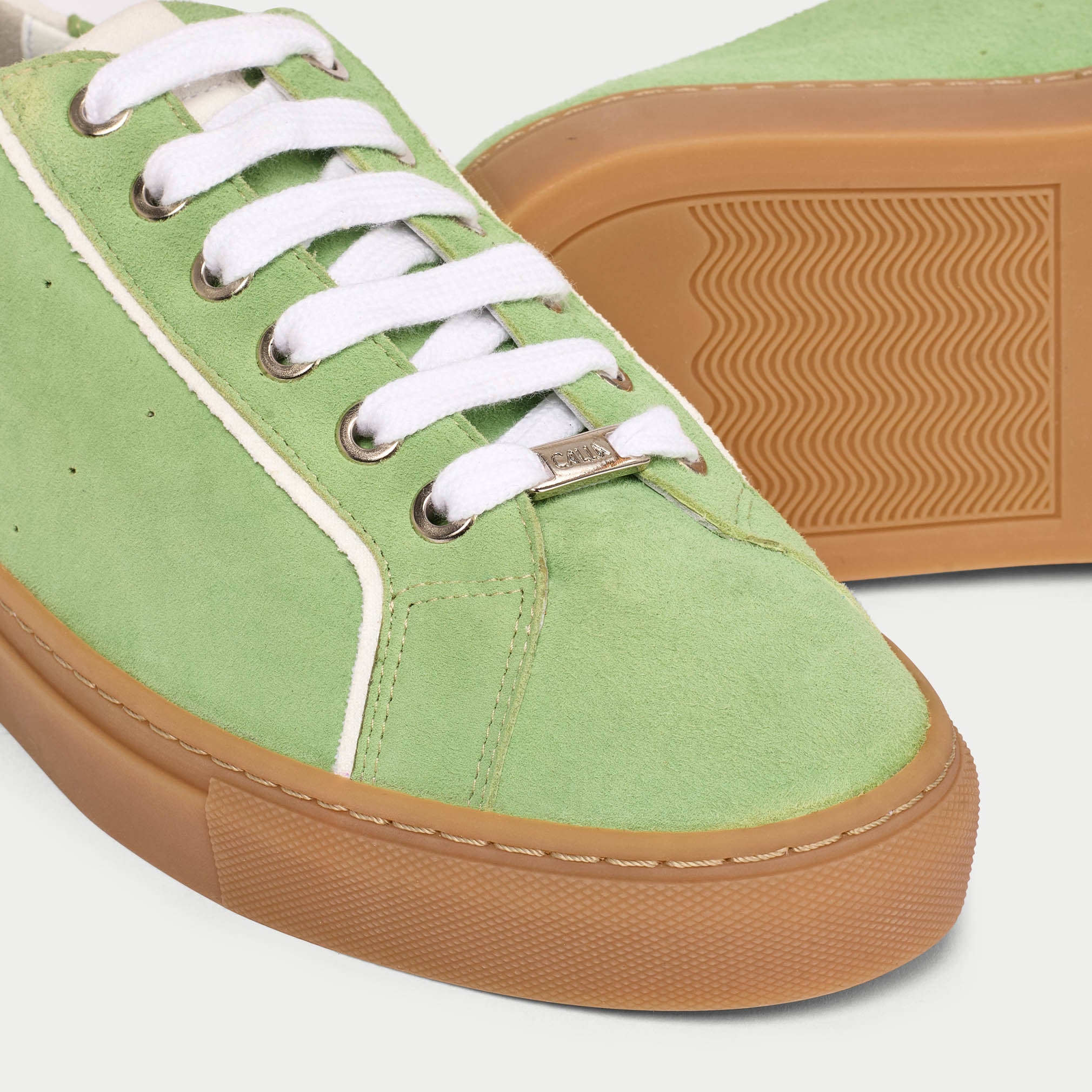 Star - Matcha Suede Wide Fit Sneakers - Image 5