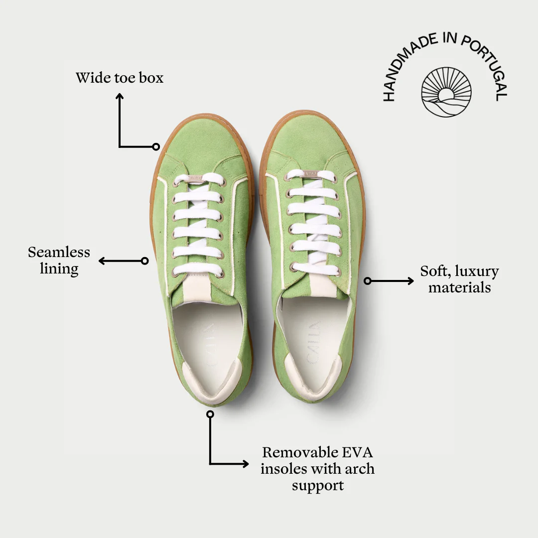 Star - Matcha Suede Wide Fit Sneakers - Image 7