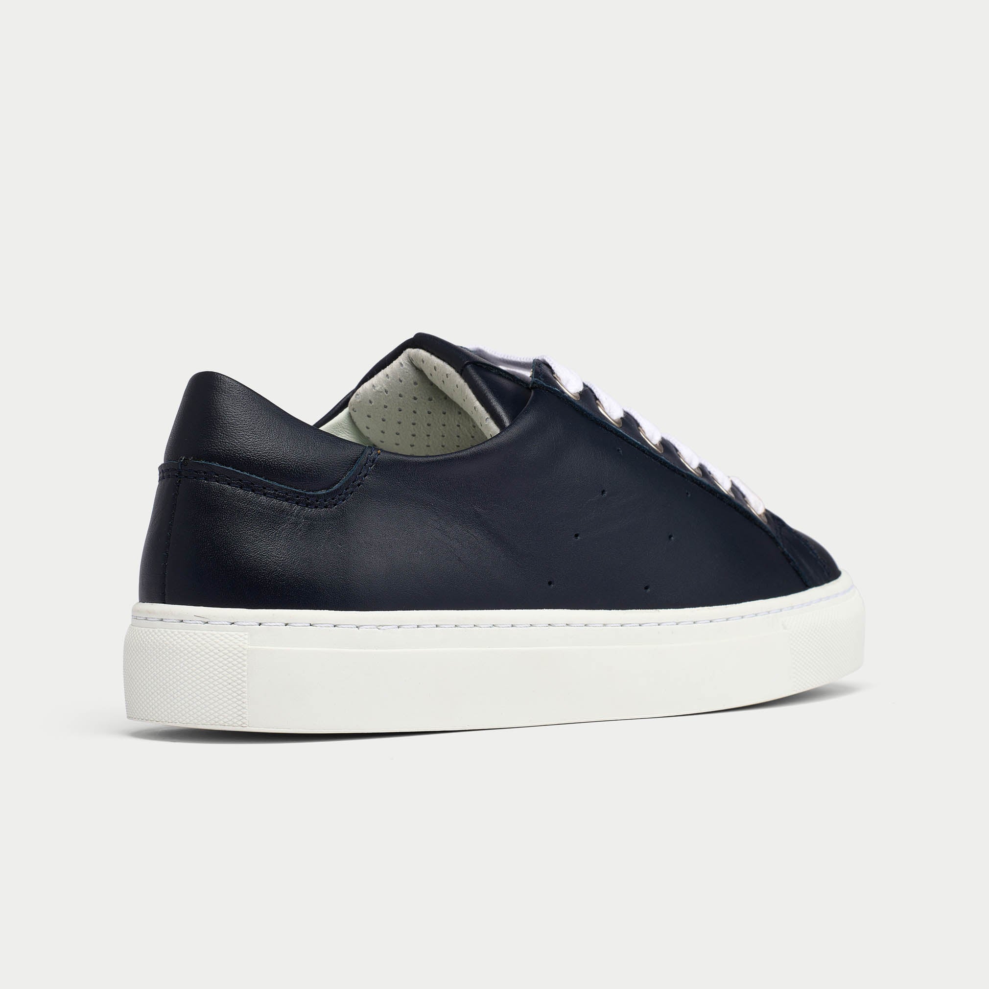 Star - Navy Leather Wide Fit Sneakers - Image 3