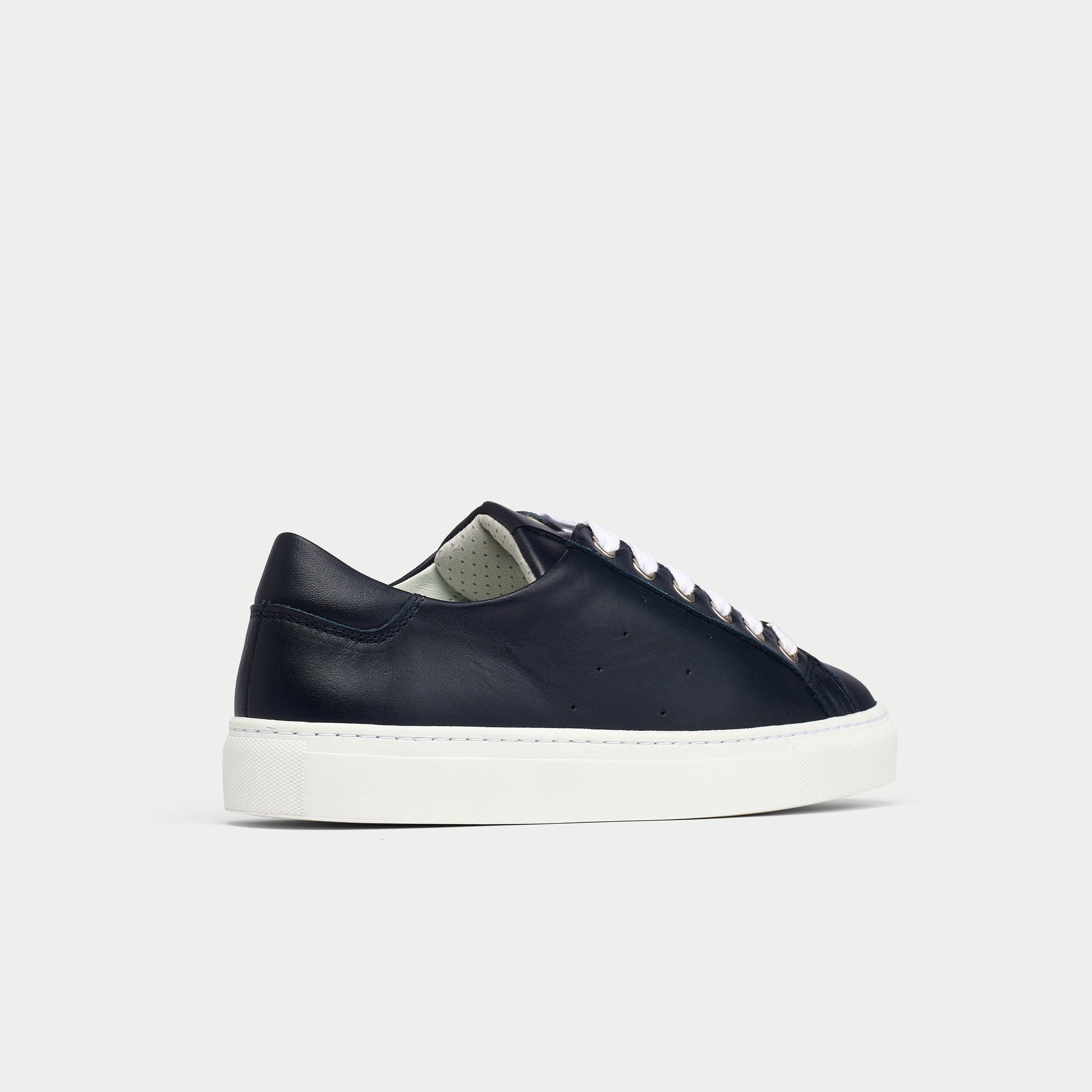 Star - Navy Leather Wide Fit Sneakers - Image 6