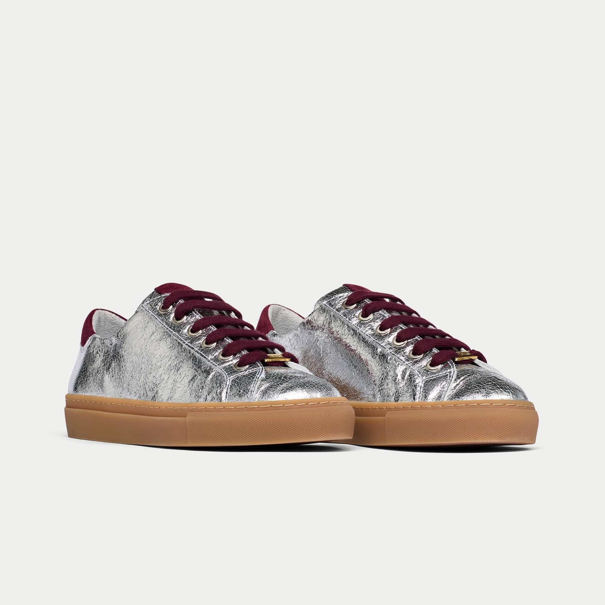 Star - Silver & Cherry Wide Fit Sneakers - Image 3