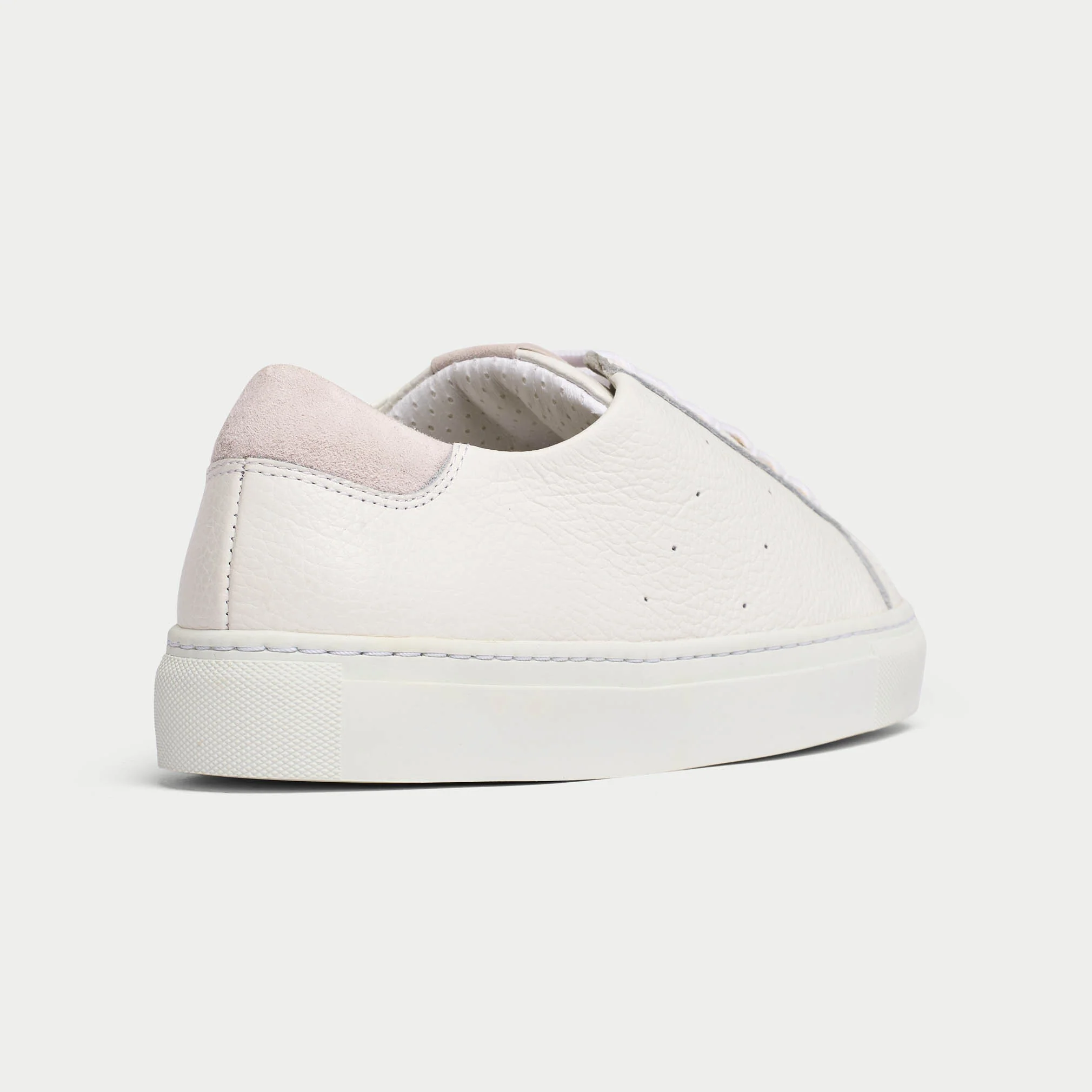 Star - White Grain Leather Wide Fit Sneakers - Image 9