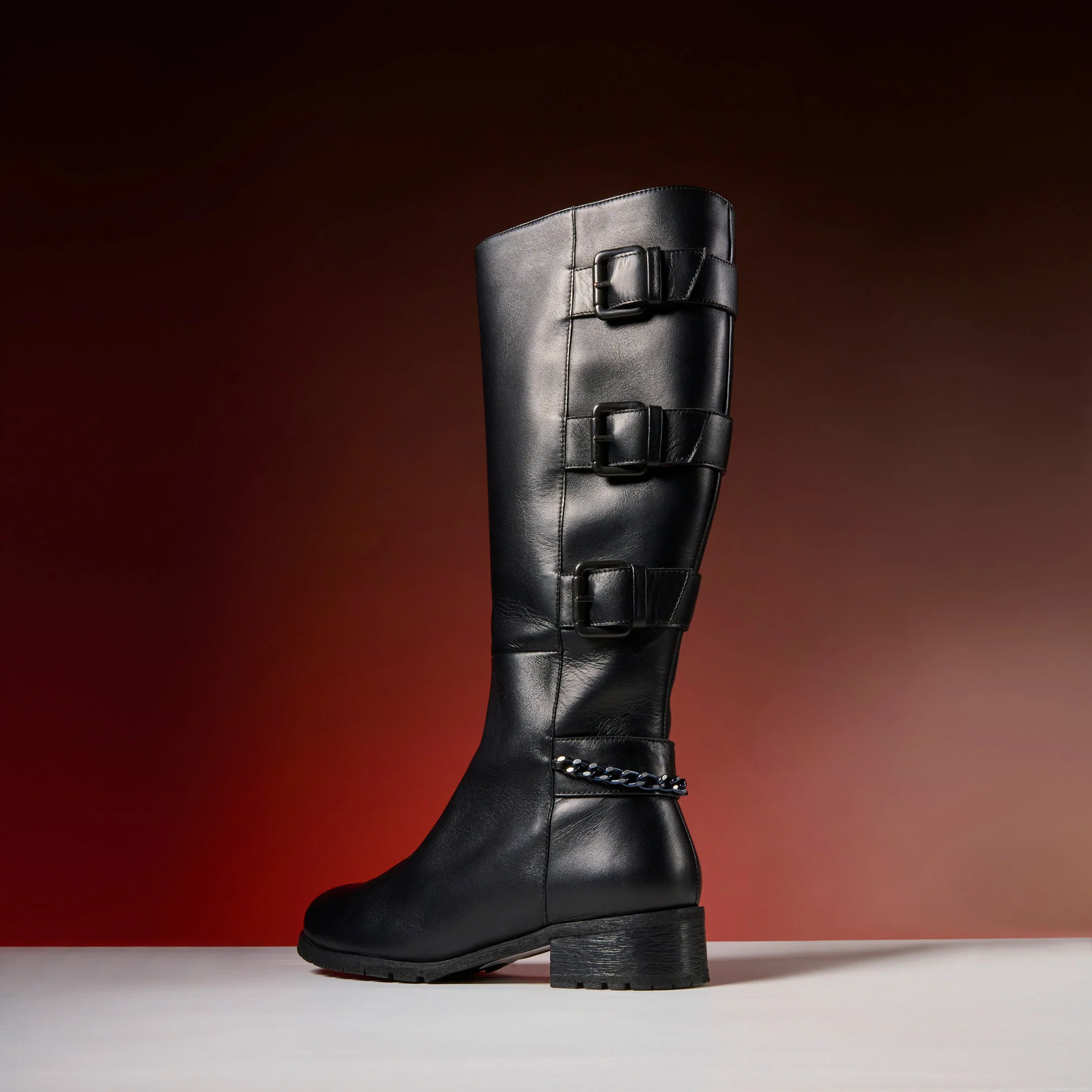 Sylvia - Black Leather Boots - Image 4