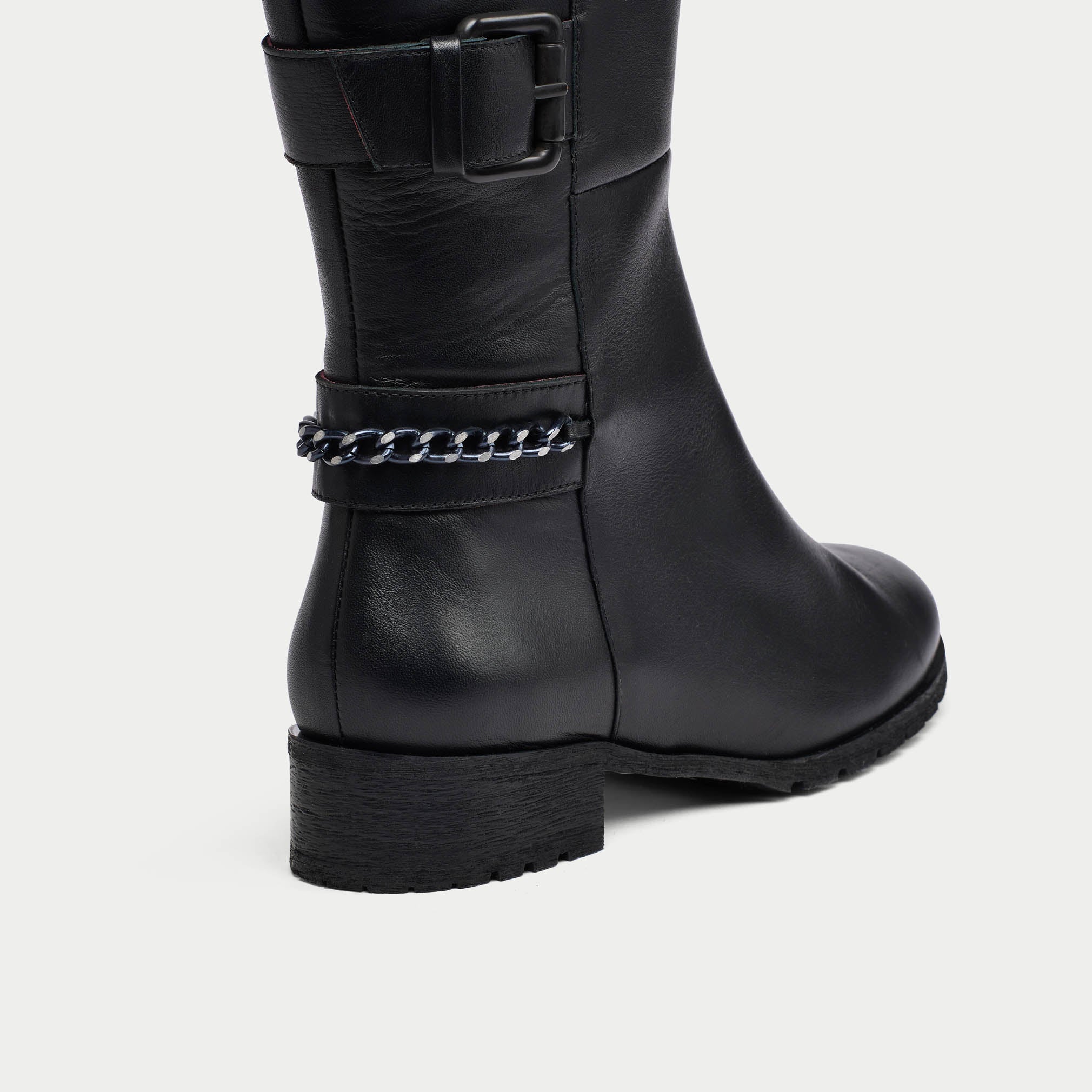 Sylvia - Black Leather Boots - Image 5