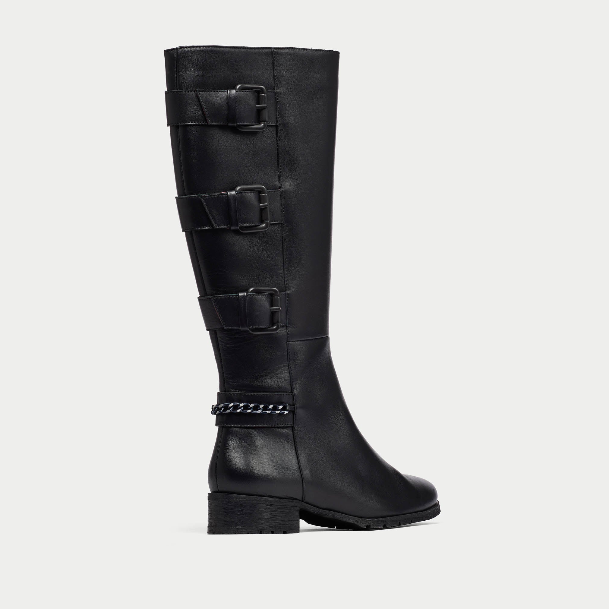 Sylvia - Black Leather Boots - Image 6