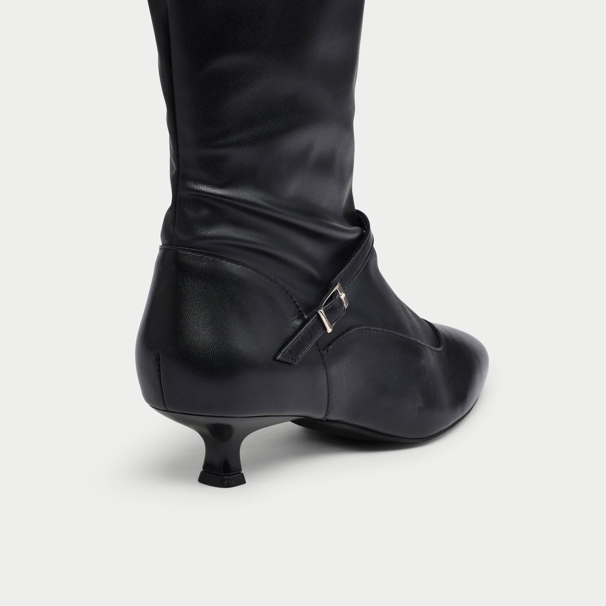Veronica - Black Leather Boots - Image 6