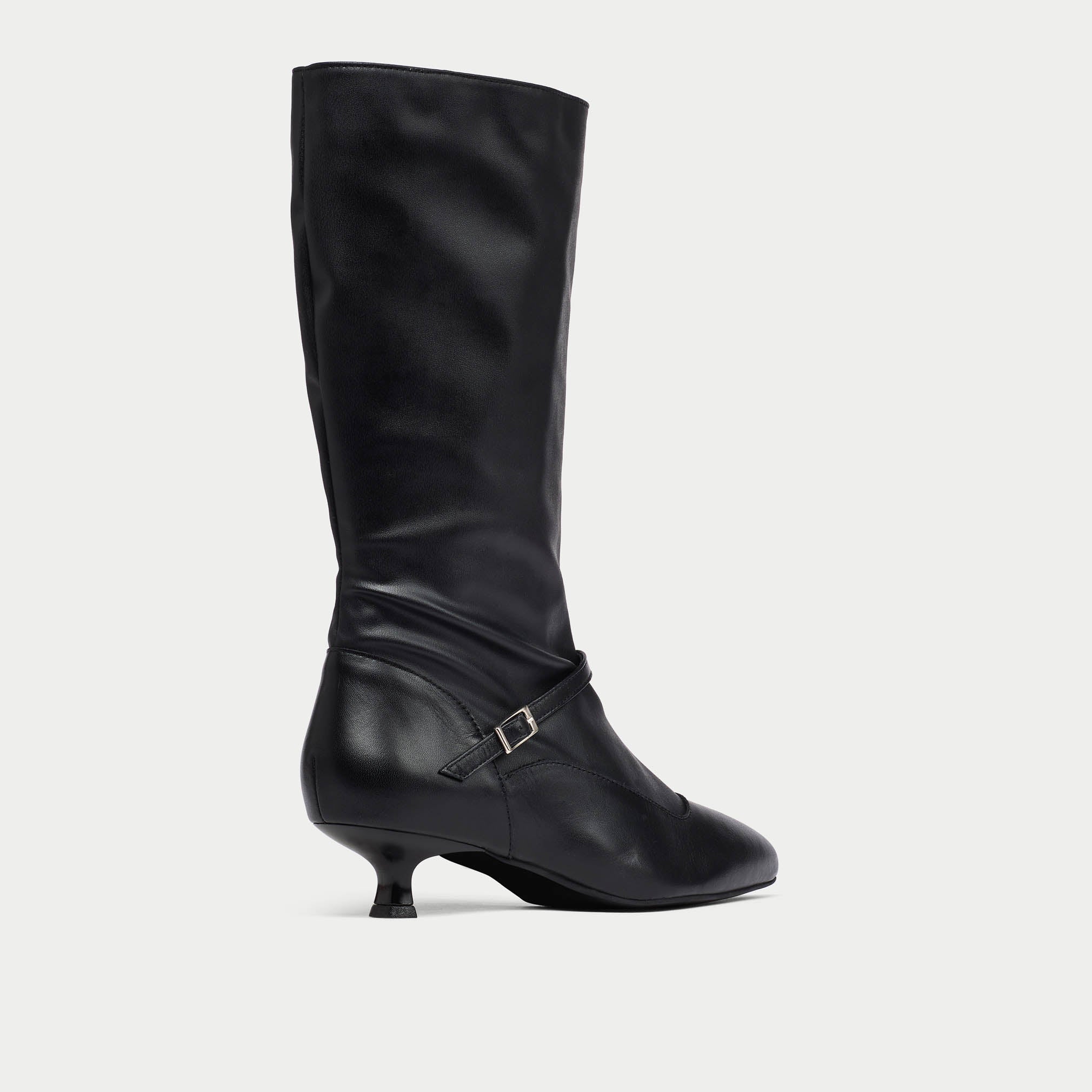 Veronica - Black Leather Boots - Image 7